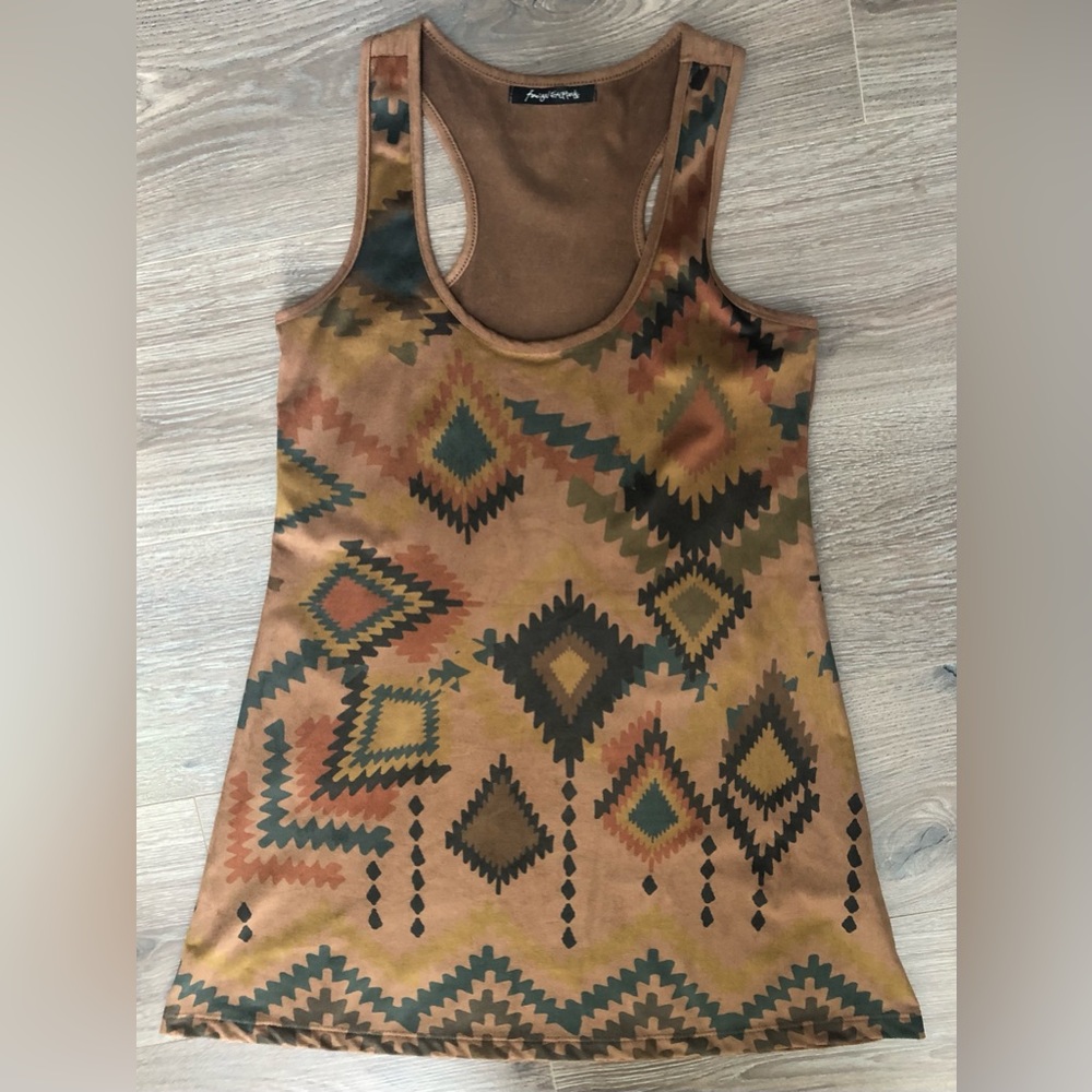 Foreign Exchange Racerback Tank Aztec Print - Picture 7 of 8